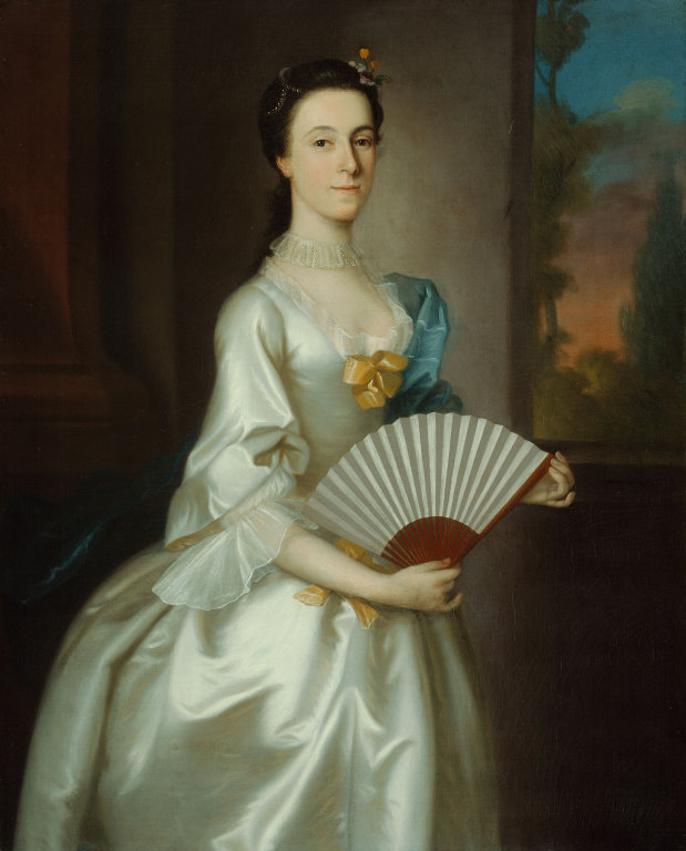 Joseph Blackburn, Abigail Chesebrough (Mrs. Alexander Grant), 1754. Oil on canvas, 127.6 x 101.5 cm (50 x 40 in.) Art Institue of Chicago, Bequest of Miss Amelia Peabody, 9184, 1984.725. Image courtesy of Art Insitute of Chicago, www.artic.edu.