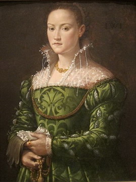 Previously attributed to Agnolo Bronzino (Italian, 1503-1572). Portrait of a Lady, ca. 1560. Oil on panel, 28 3/4 in. x 22 1/2 in. (73.03 cm x 57.15 cm). San Diego Museum of Art, museum purchase with funds provided by Anne R. and Amy Putnam, 1940.75. Image courtesy of San Diego Museum of Art, www.sdmart.org.